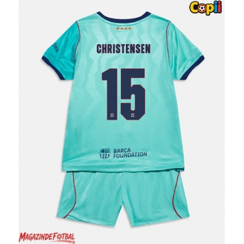 Barcelona Andreas Christensen #15 Echipament de Fotbal Replică 2026-27 Copii Treilea (+ Șorturi)